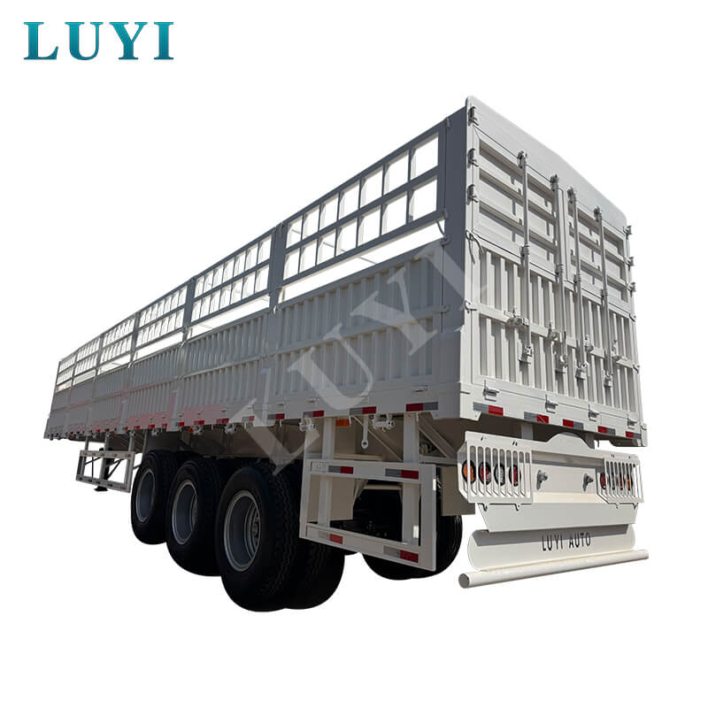 LUYI 3-Axle 80-Ton To 100-Ton Carbon Steel Multi-Functional Stake Semi-Trailer