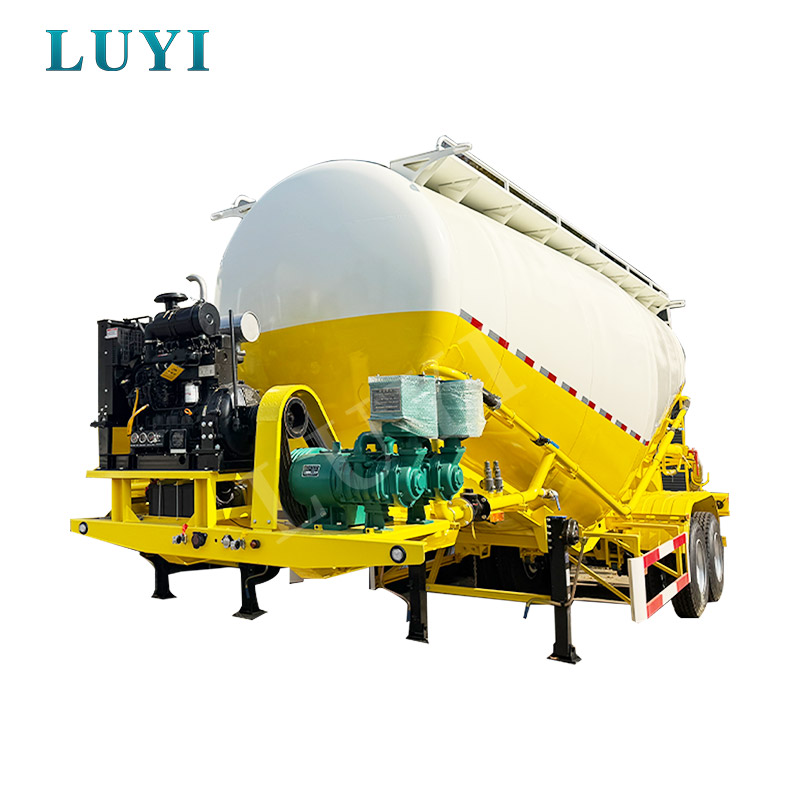 LUYI 3-axle Yellow Cement Mixer Semi-trailer sell