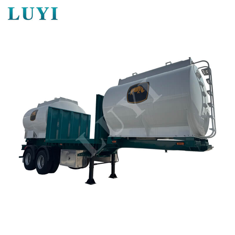 LUYI 40 Tons 50 Tons V-Shaped Bulk Cement Tank Semi-Trailer
