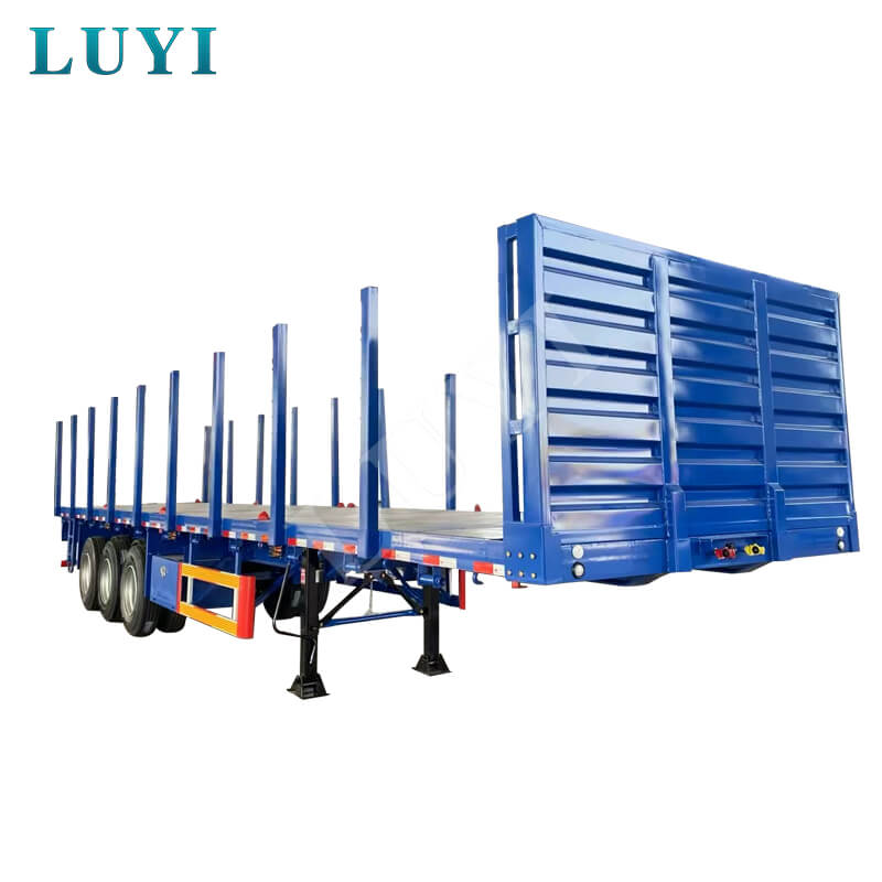 LUYI 40ft 50 Ton 3 Axle Steel Flatbed Semi-Trailer for sale
