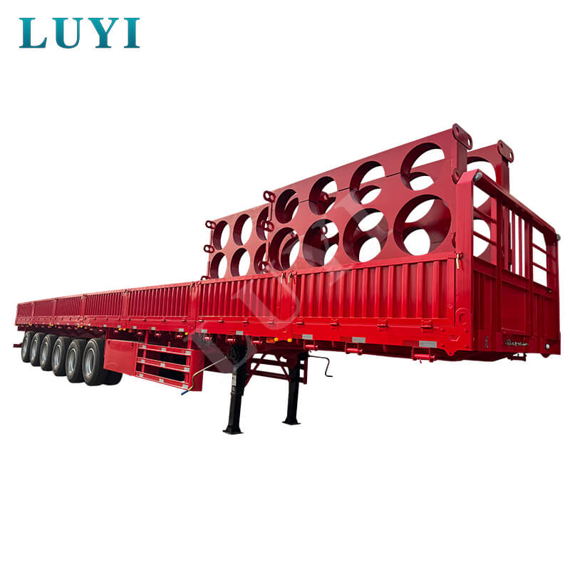 LUYI 6-Axle 15.5-Meter 80-100 Ton 40-Foot Side Wall Semi-Trailer,