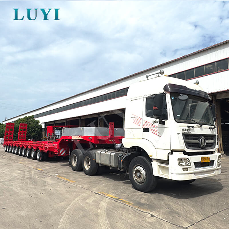 ten axle 80-100 ton low-bed semi-trailer