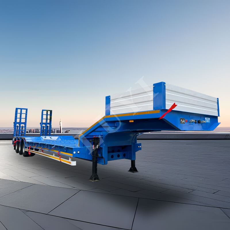Three-Axle Low-Bed Semi-Trailer With A Load Capacity Of 40-80 Tons