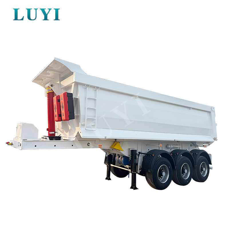 Three-axle U-shaped Hydraulic Adjustable Rear-tipping Semi-trailer
