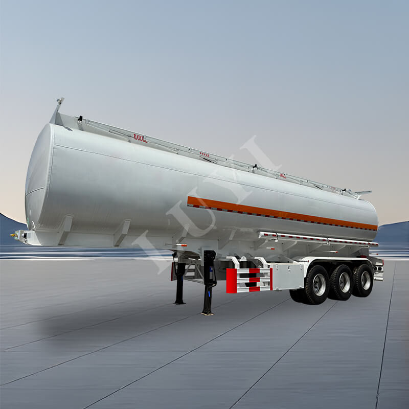 Triaxial carbon steel 55,000-liter oil tank semi-trailer